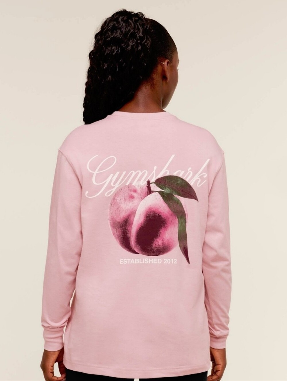 NWT Gymshark Juicy Peach 🍑 Long Sleeve T-Shirt Cloud Pink Medium Sold Out Style